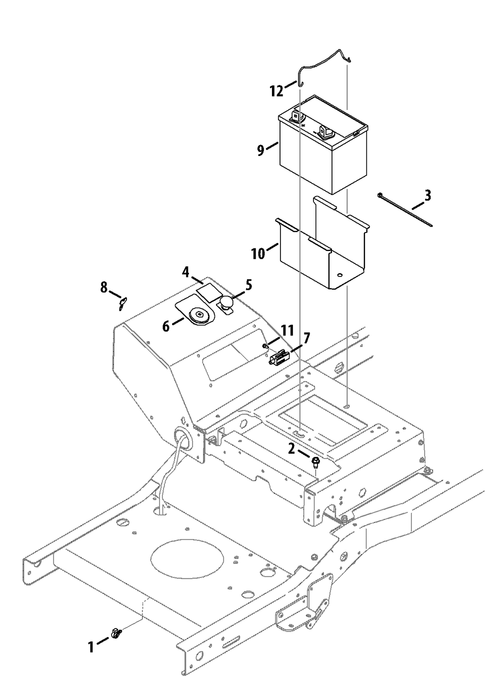 Electrical Diagram and Parts List for Z-FORCES60 (53BH5FJD-53BH5FJD050)(2013) Cub Cadet Lawn Tractor